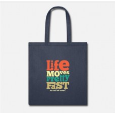 Inspirational Quote Graphic Design Navy Tote Bag